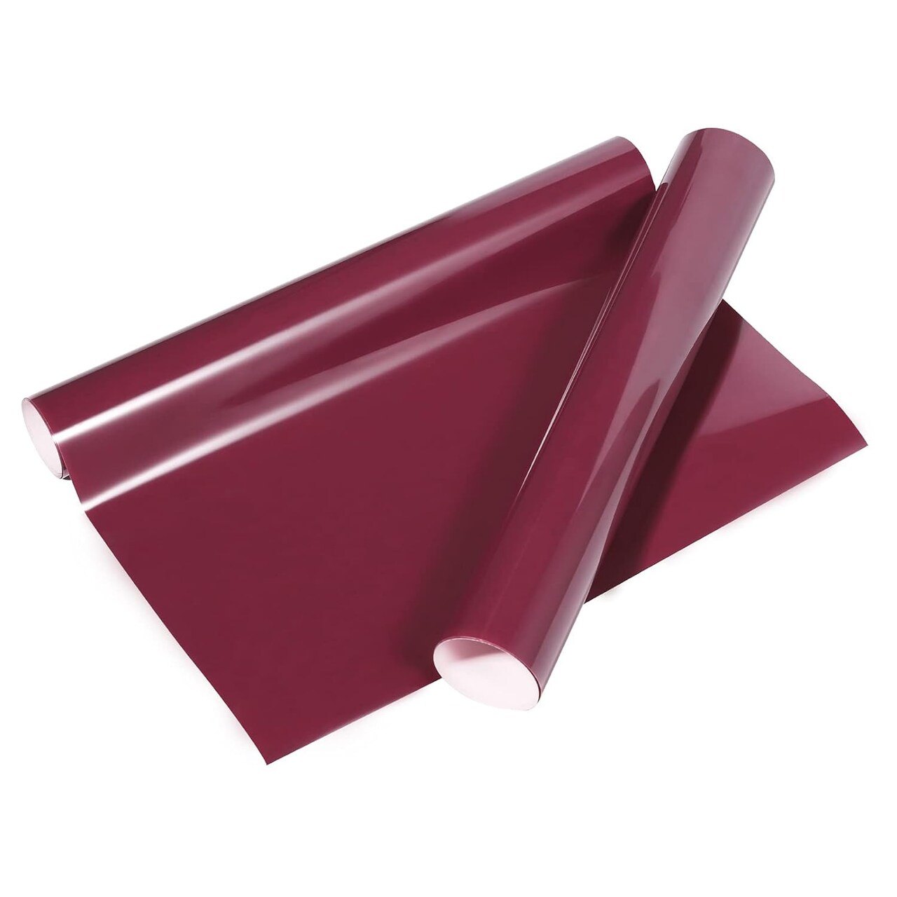 Heat Transfer Vinyl Roll HTV Vinyl - 12"x5ft Maroon Iron on Vinyl for T-Shirts, Heat Press Vinyl for DIY Craft Designs (Maroon)